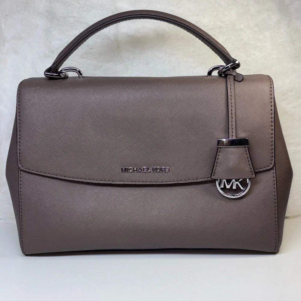 Michael Kors Medium Ava Saffiano Leather Satchel